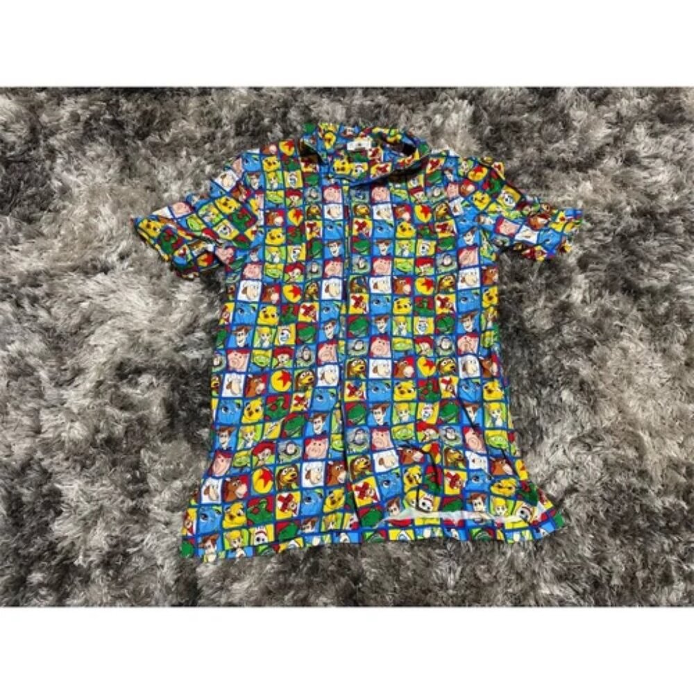Disney Toy Story 4‎ Men's Hawaiian Shirt Size S Multicolor Casual